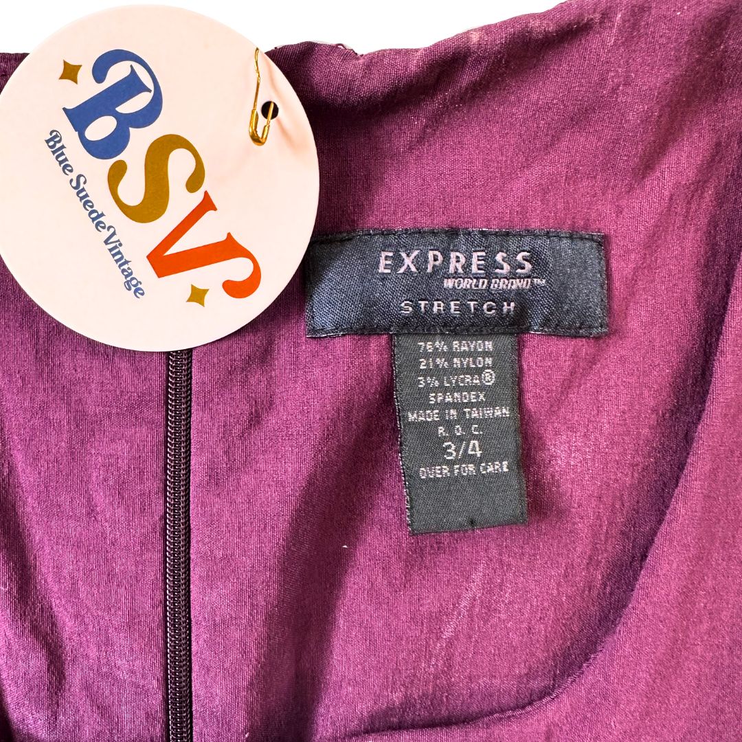 1990's Stretch Square Neck Dress | Express