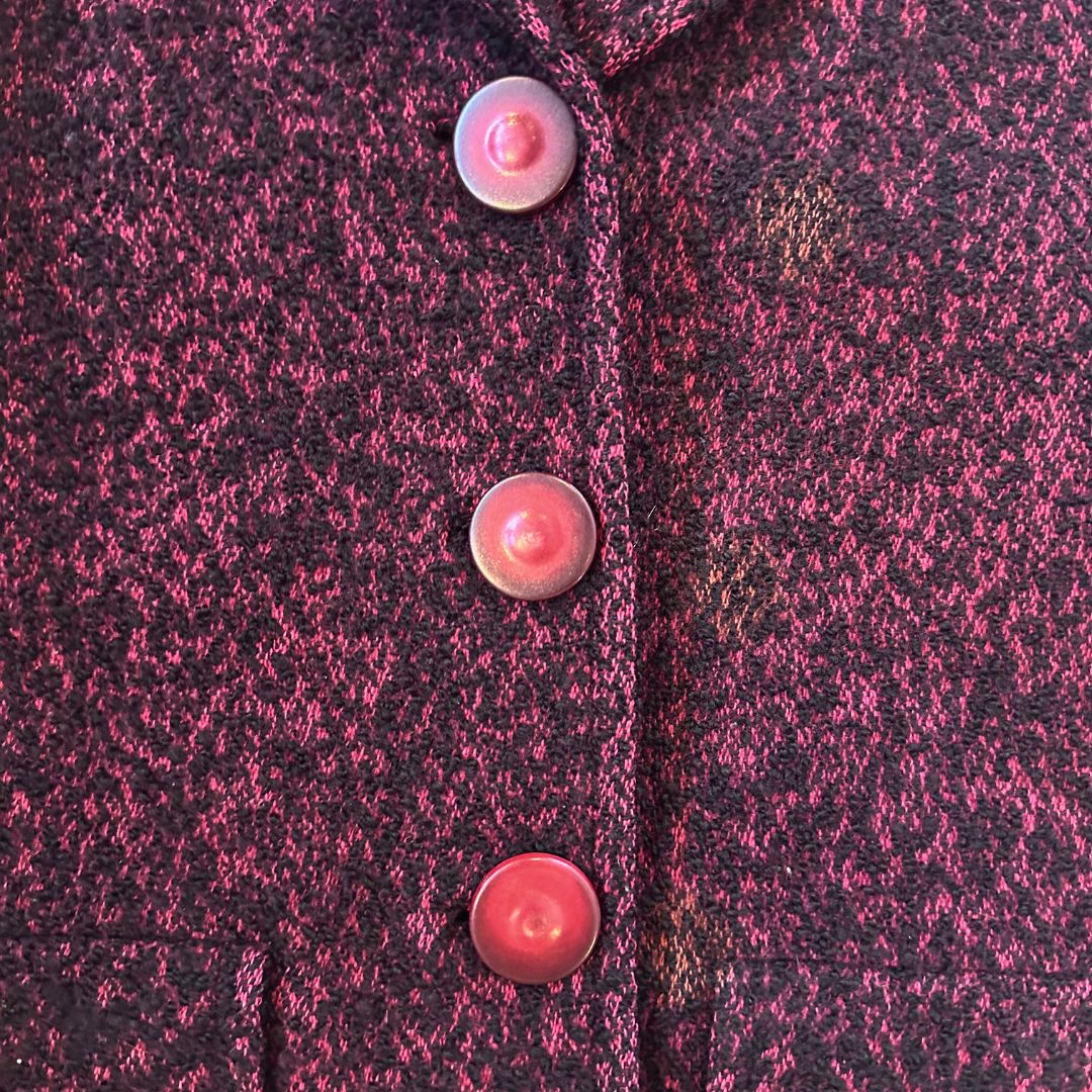 1940's Pink & Black Tweedy Jacket | Watkins