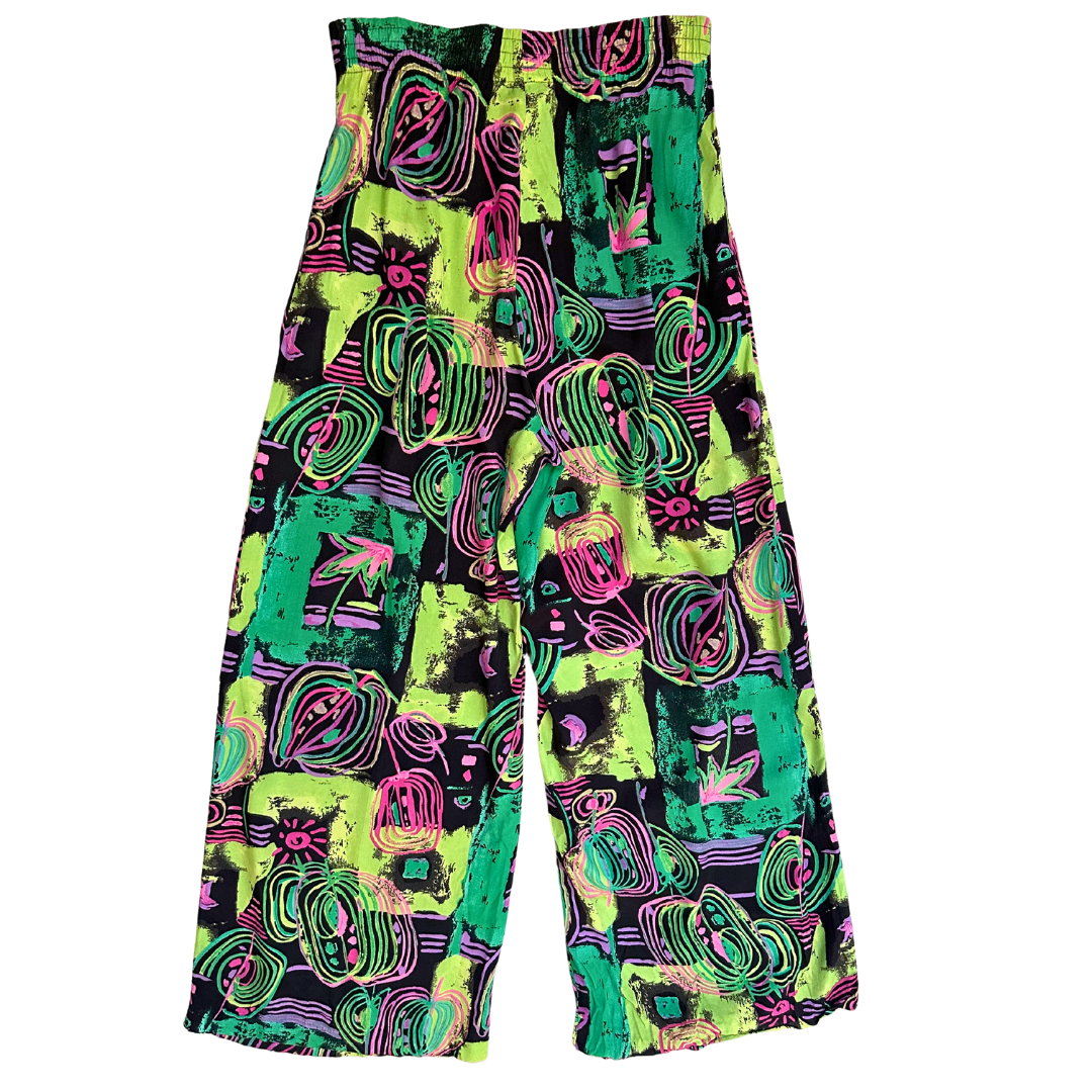 1990's Neon Abstract Pants | Rexx