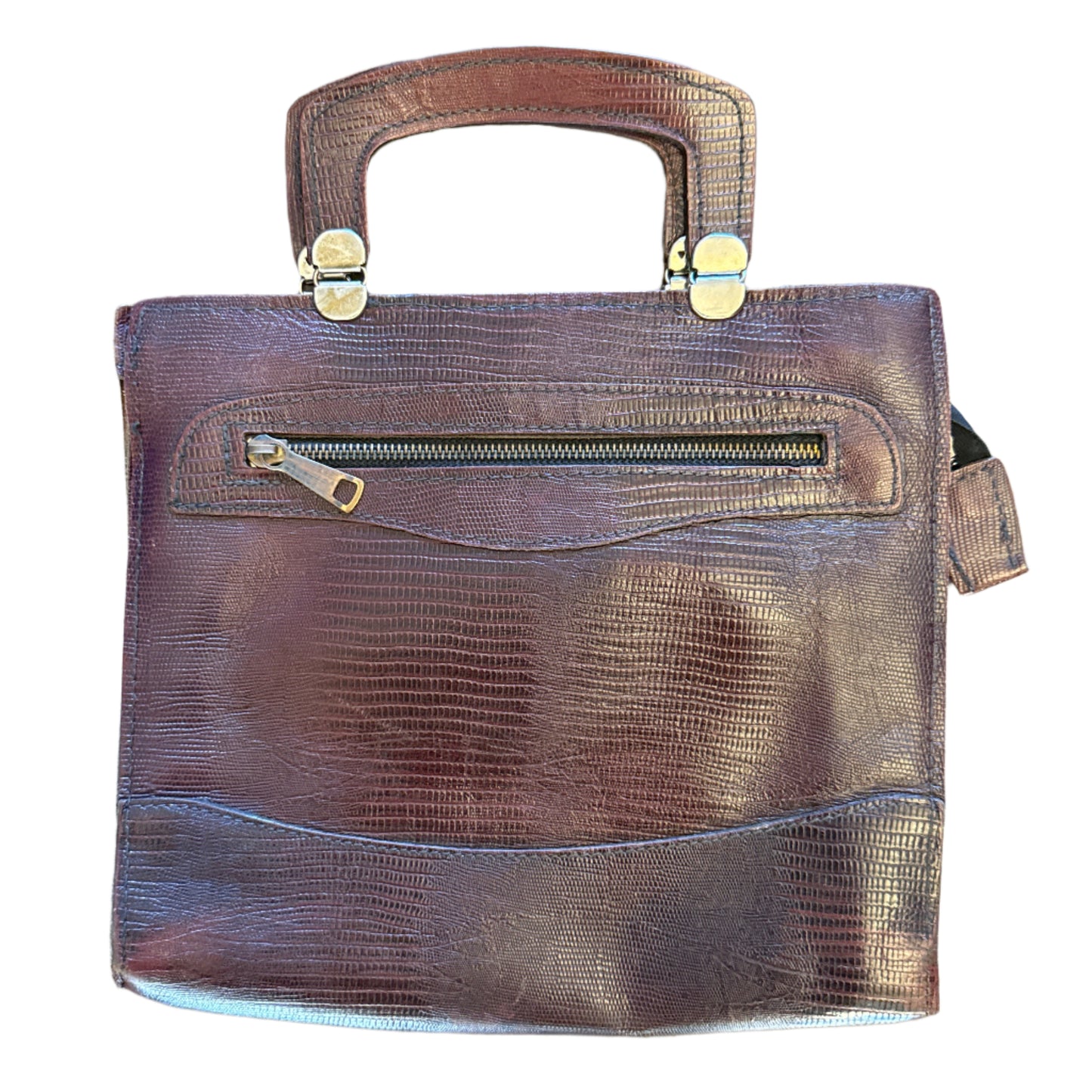Vintage Velvet Lined Reptile Bag