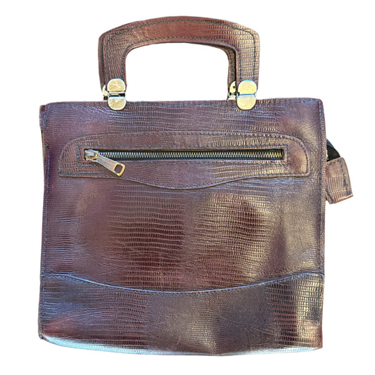 Vintage Velvet Lined Reptile Bag