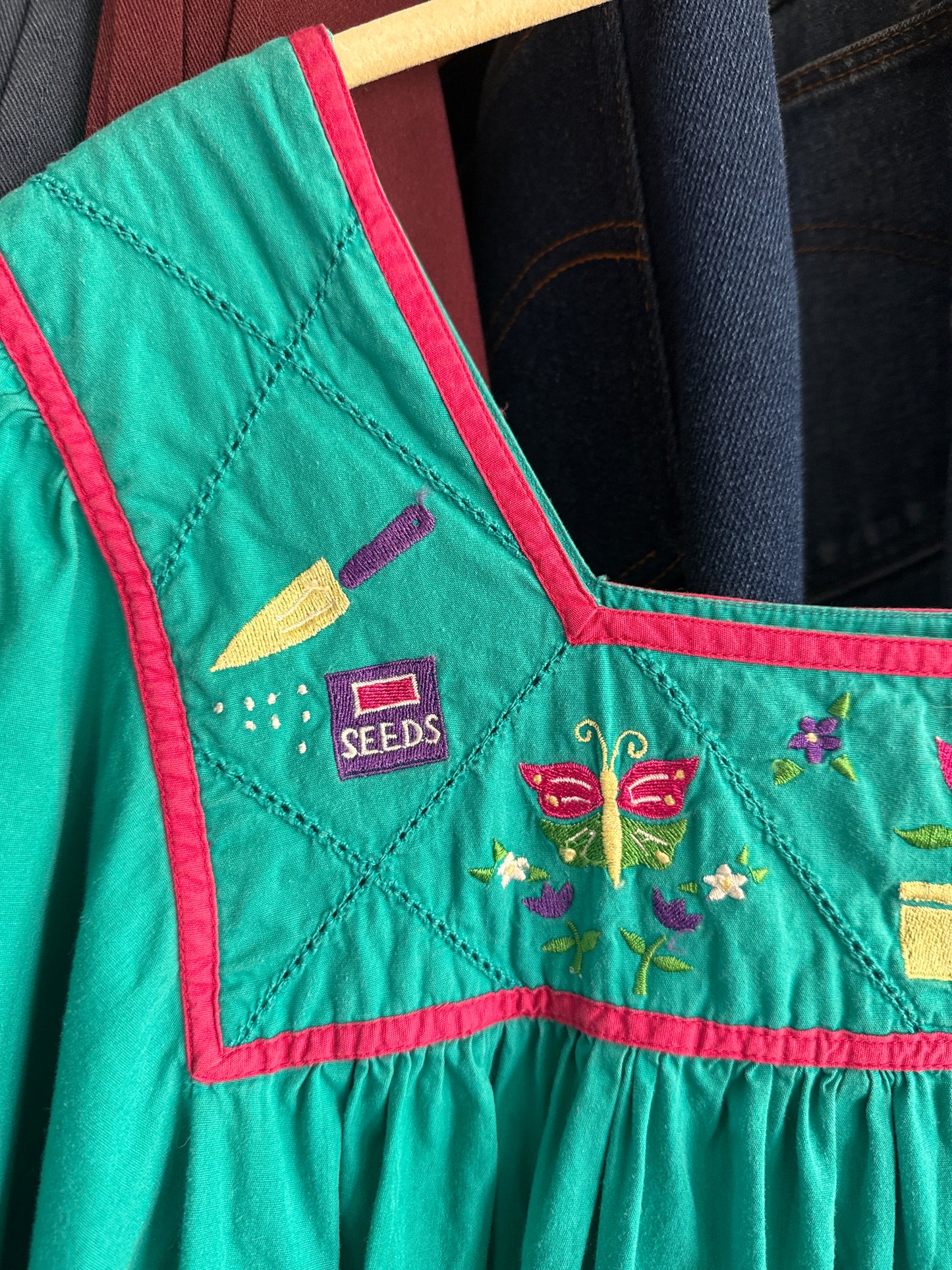 1990's Gardening Embroidery House Dress | Go Softly