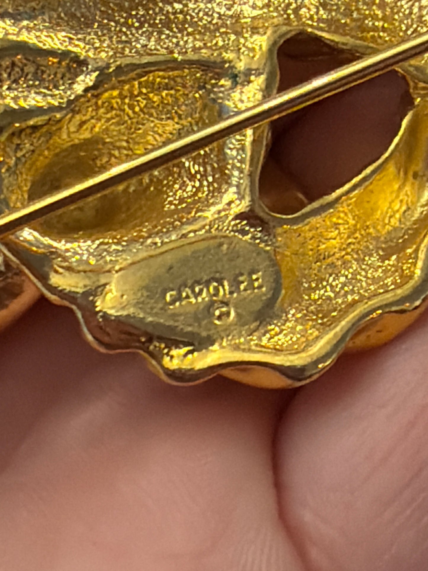 Vintage Gold Tone Rope Knot Brooch | Carolee