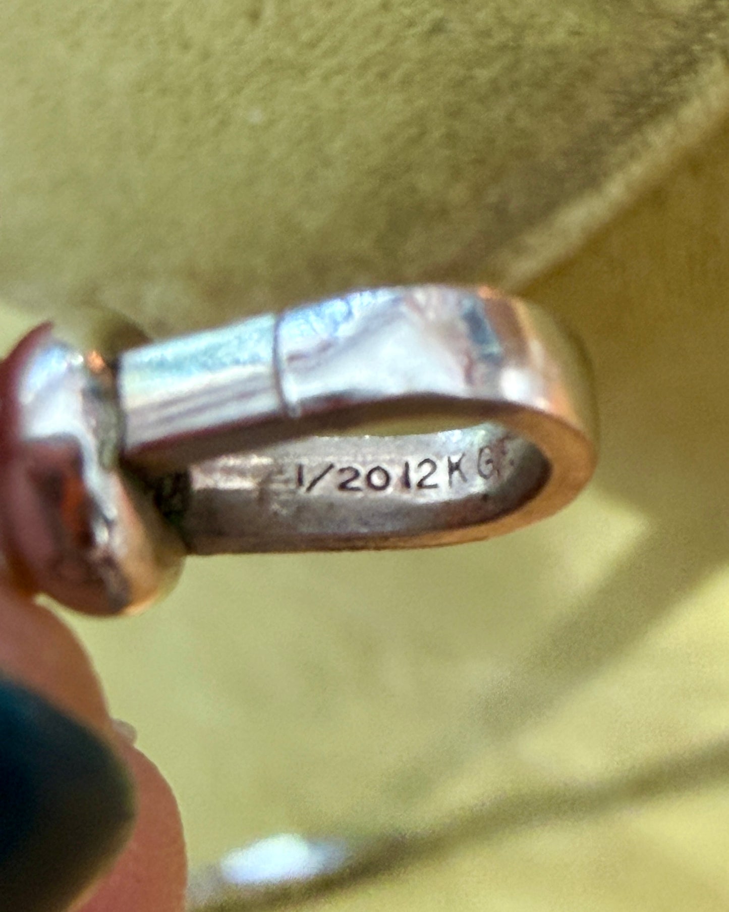 Antique White Gold Filled Watch Fob | S.O. Bigney and Co