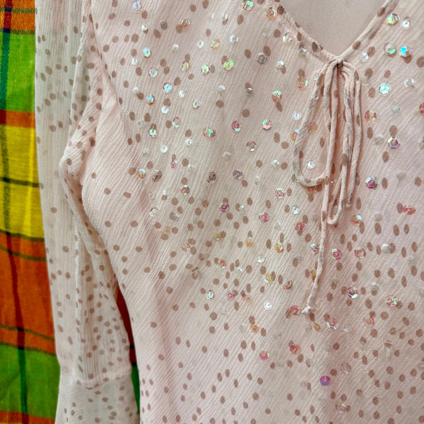 Y2K Silk Sequined Shirt | Bob Mackie