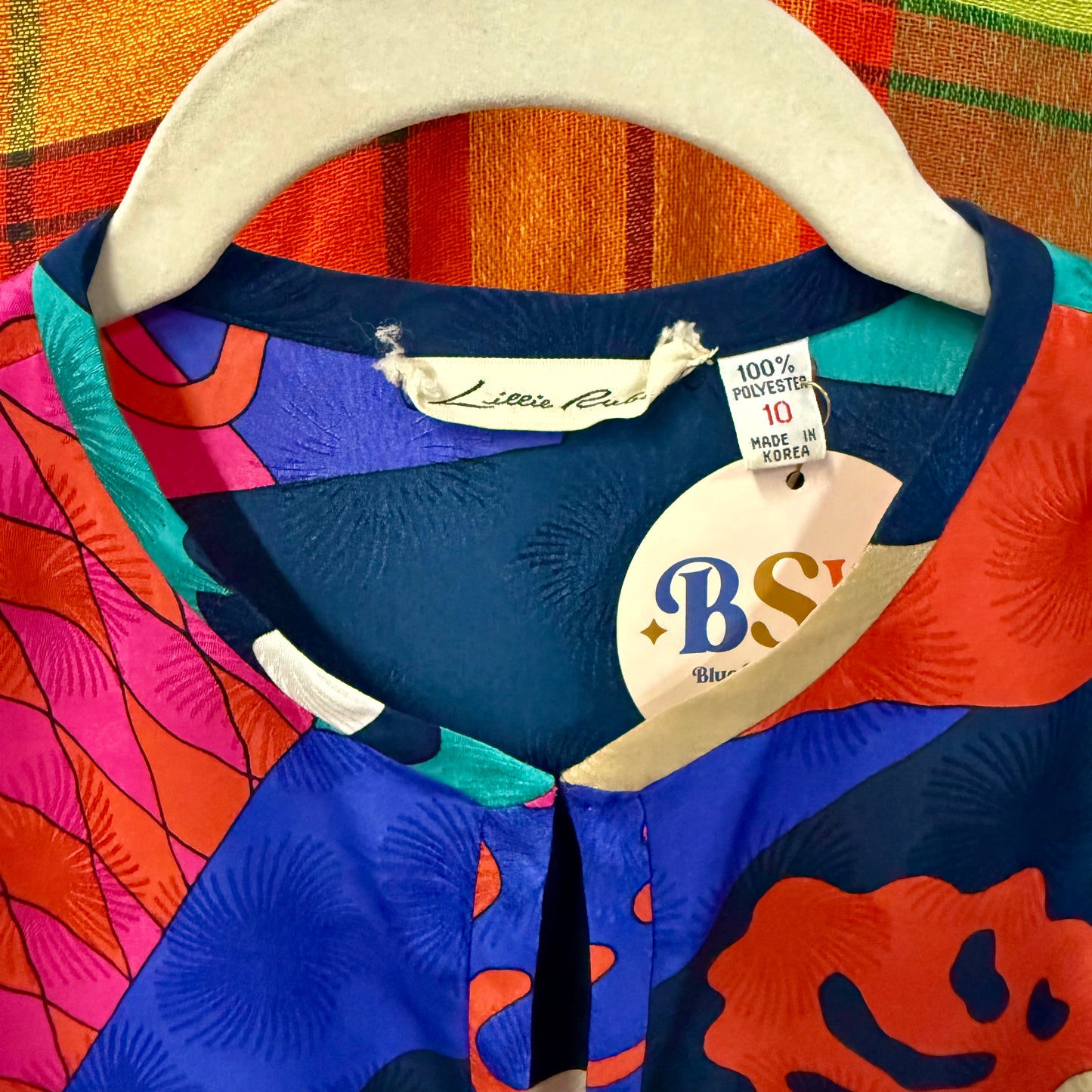 1970's/80's Silky Abstract Blouse | Lillie Rubin