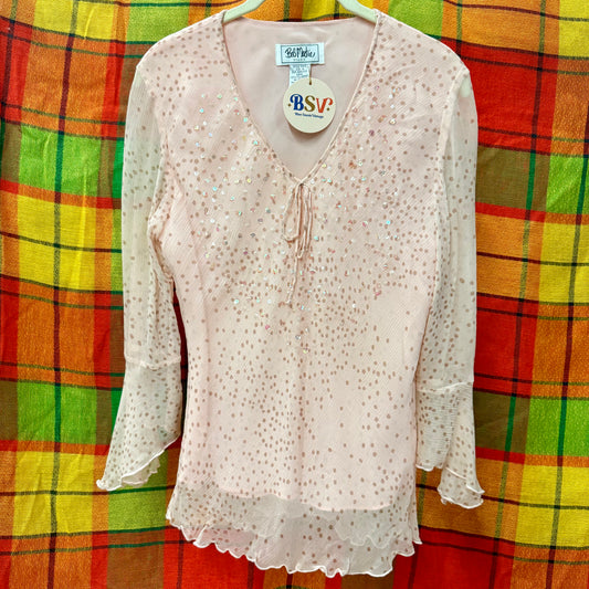 Y2K Silk Sequined Shirt | Bob Mackie