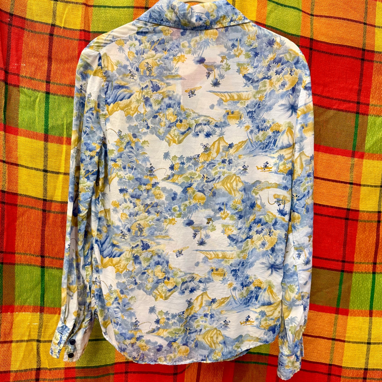1970's Mickey Mouse Dagger Collar Blouse | Kennington LTD California