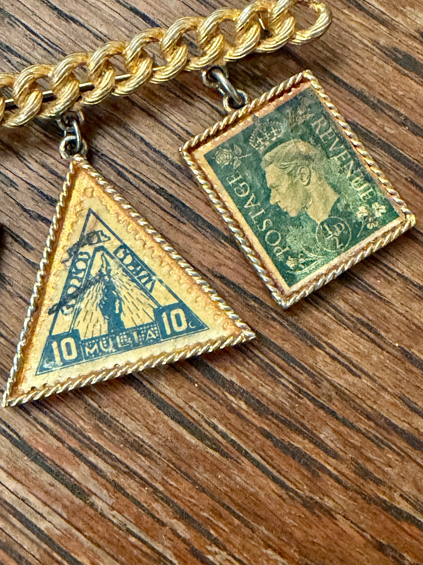 Postage Stamp Brooch
