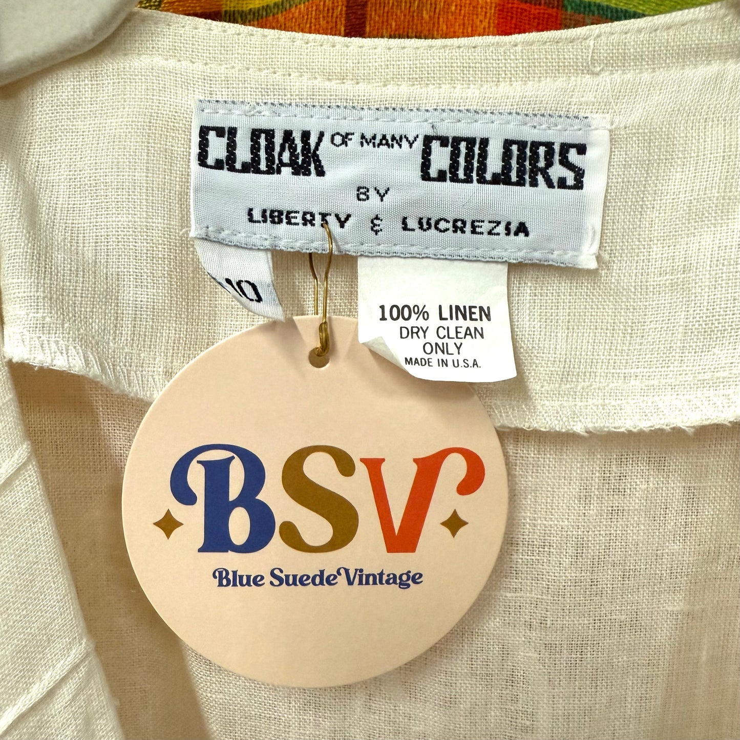 1990's Cream Linen Broad Collar Blouse | Cloak of Many Colors
