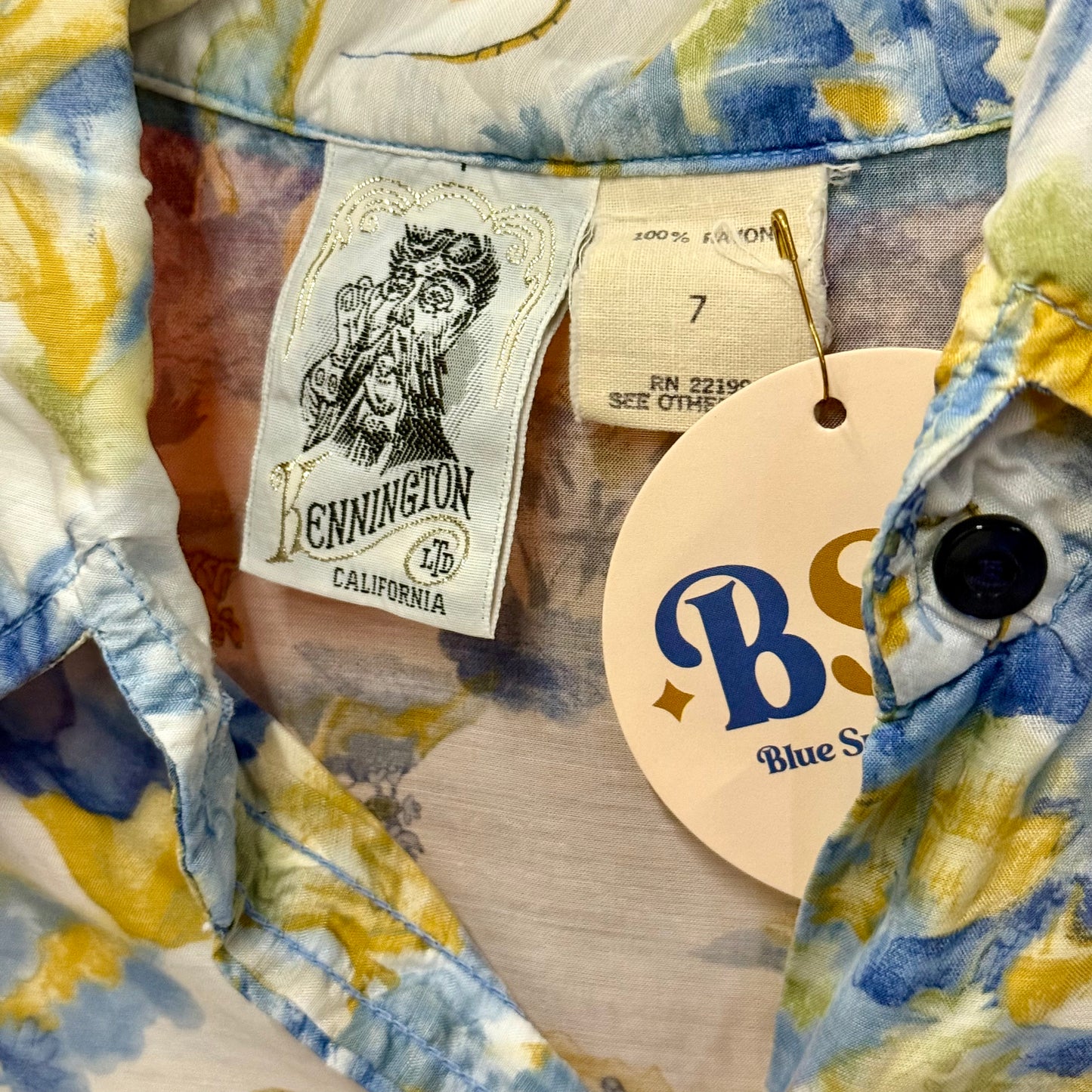 1970's Mickey Mouse Dagger Collar Blouse | Kennington LTD California