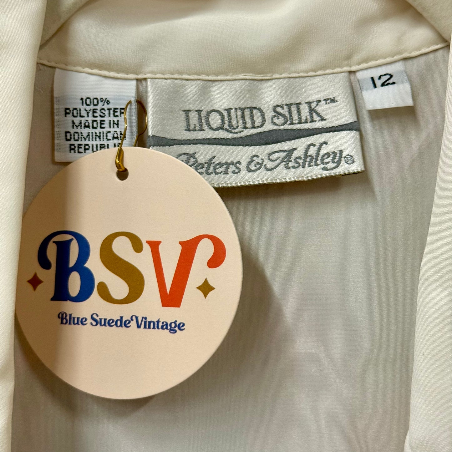 1990's Scarf Overlay Silky Blouse | Liquid Silk