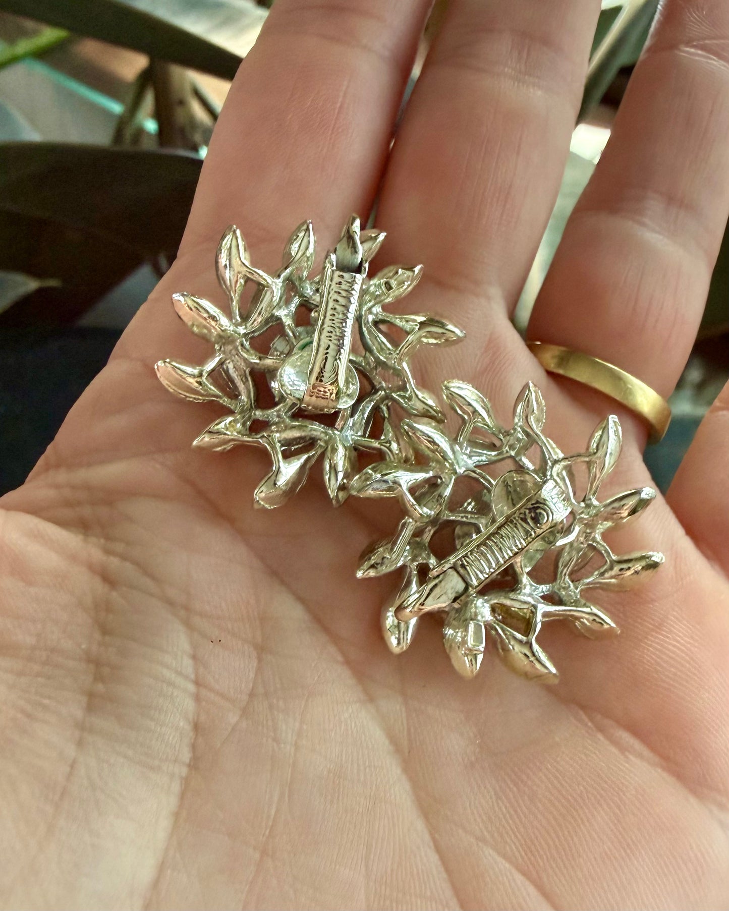 1962 Evening Snowflake Clip On Earrings | Sarah Coventry