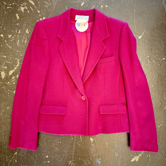 1990's Magenta Wool Blazer | Evan Picone