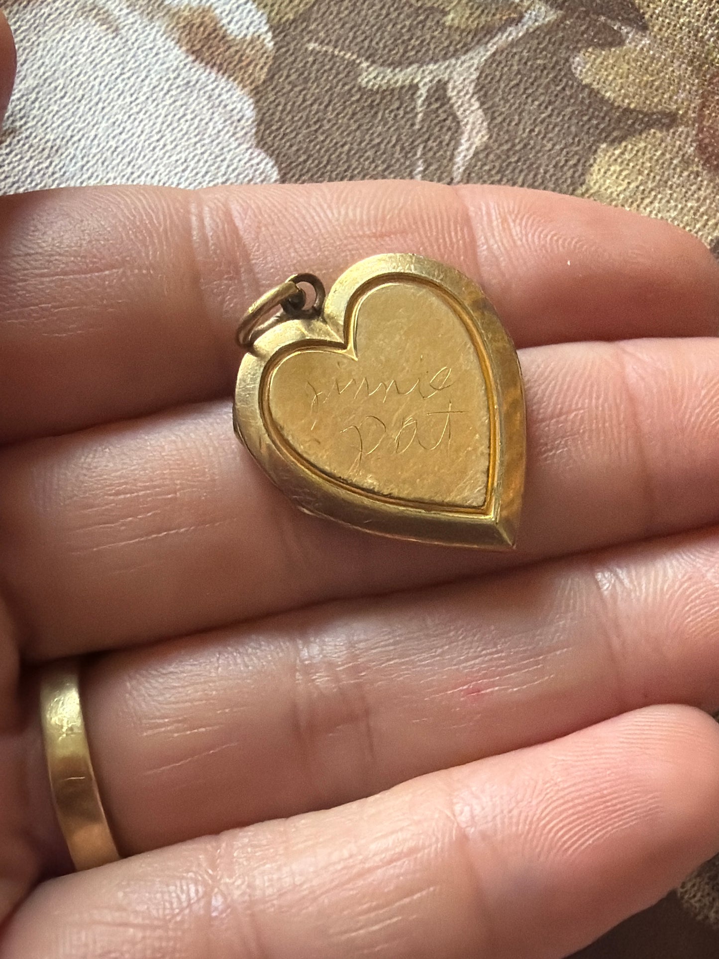 Vintage/Antique Etched Floral Locket