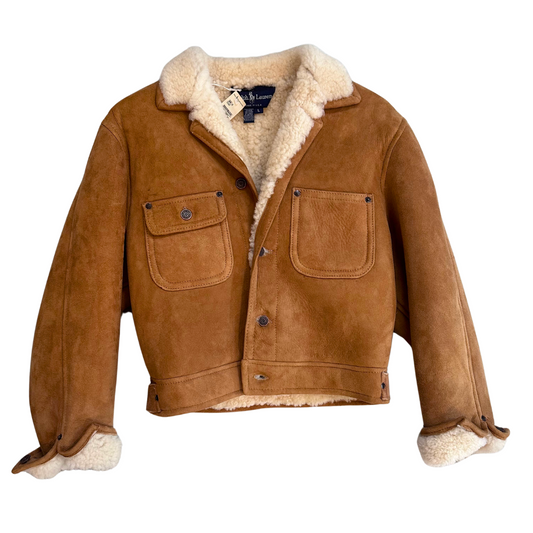 1990's NOS Shearling Lined Suede Jacket | Ralph Lauren