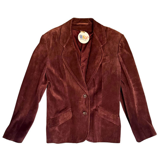 1970's Burgundy Suede Jacket