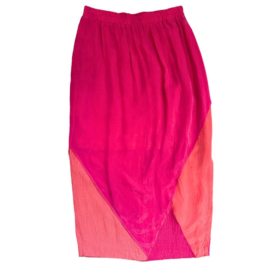 1990's Matte Silky Rayon Pink Maxi Skirt | Nancy Bolen for City Girl