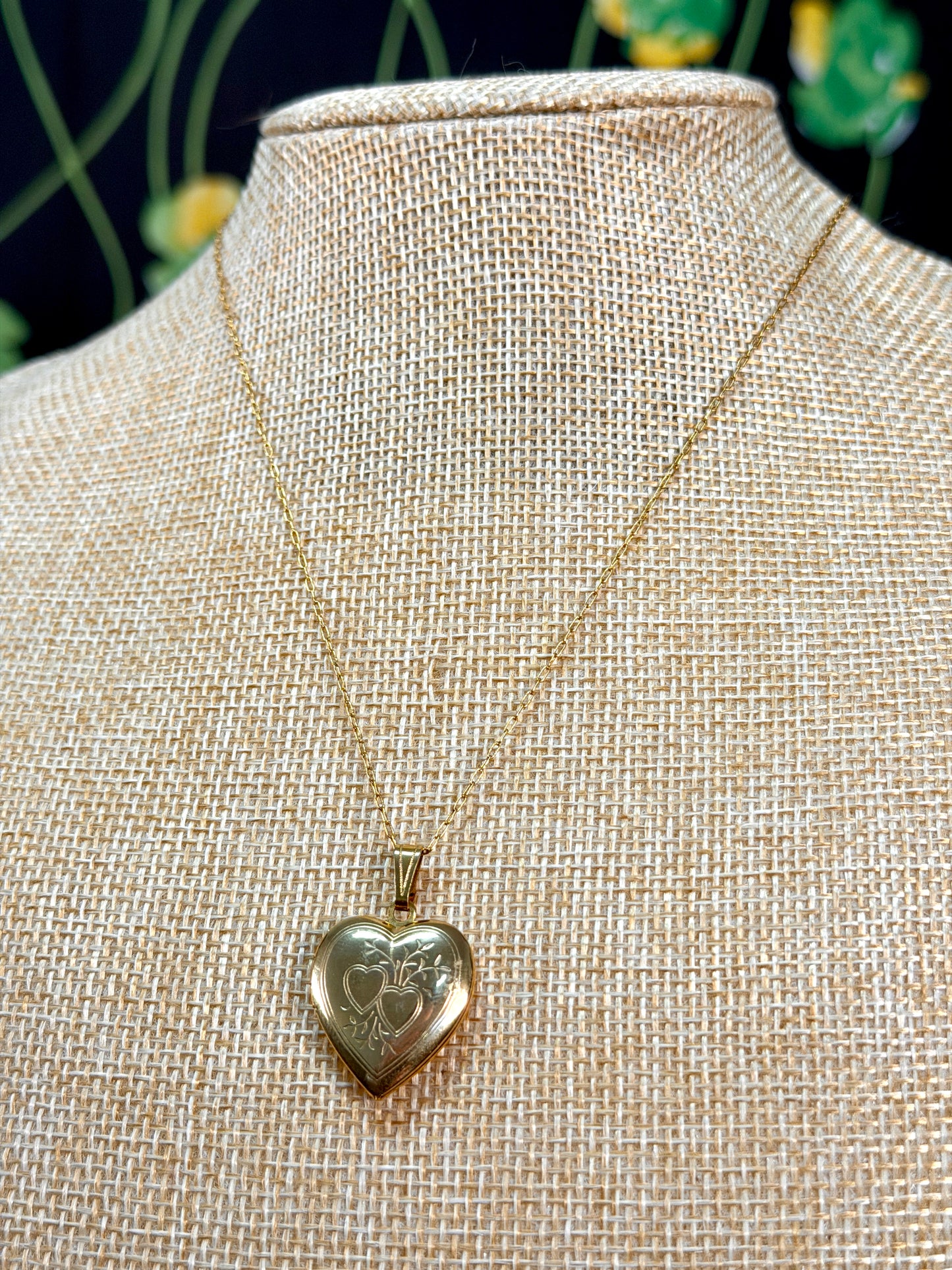 Vintage Gold Plate Heart Locket