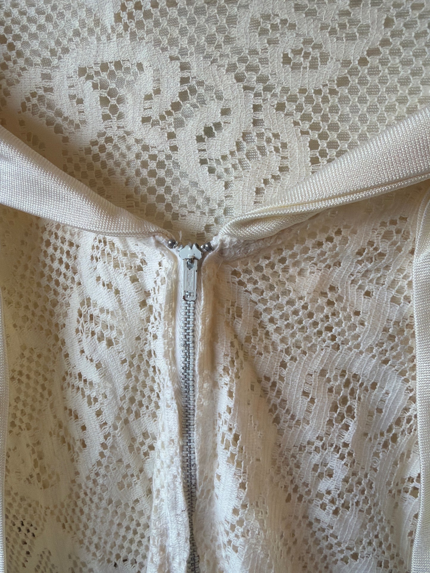 1970's Nautical Lace Zip Top
