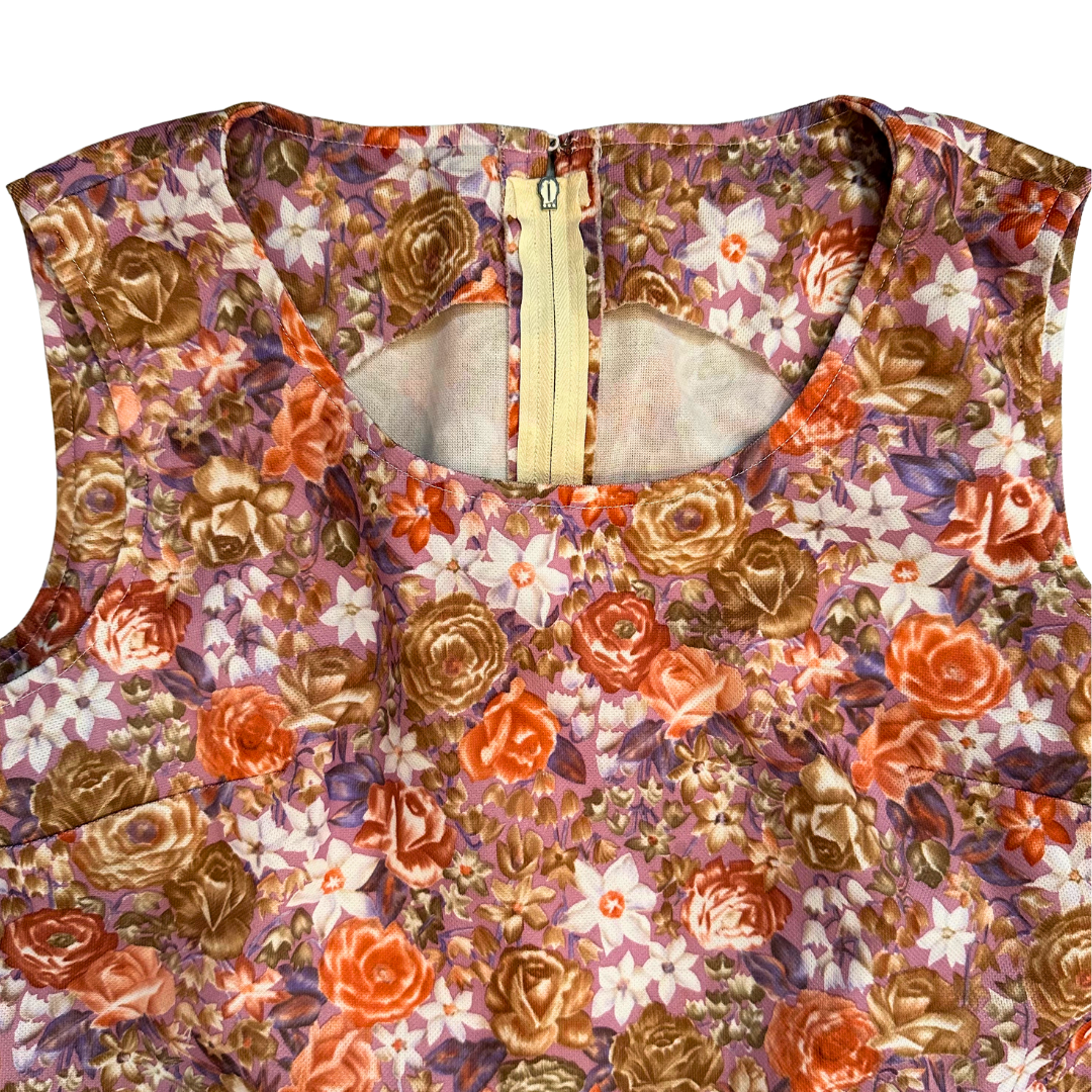 1970's Floral Print Poly Shell