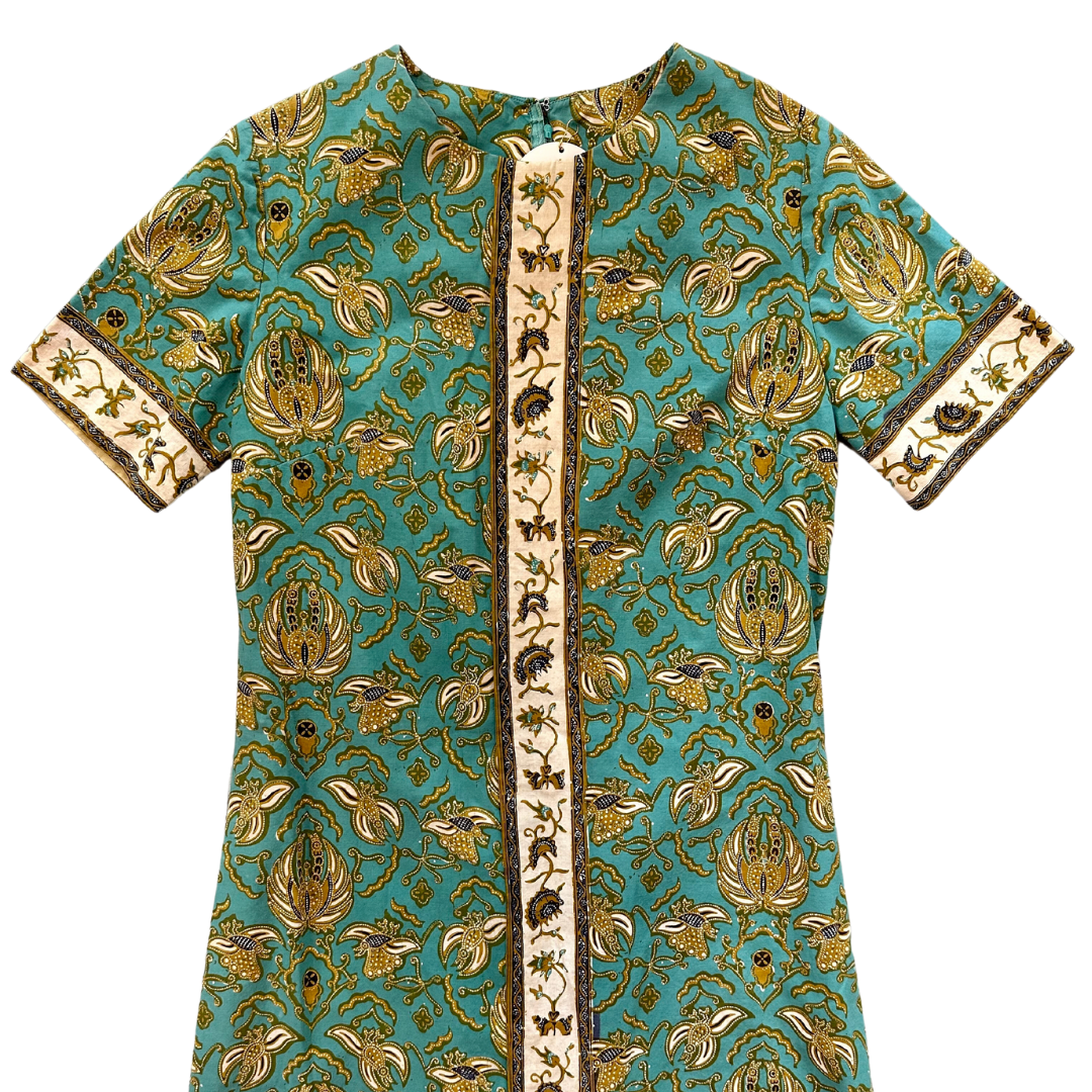 1990's Malaysian Batik Style Dress