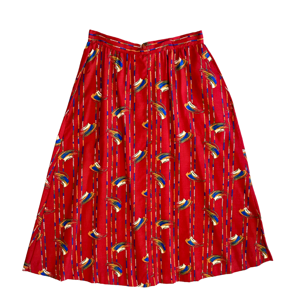 1980's Brushstroke Southwestern Skirt