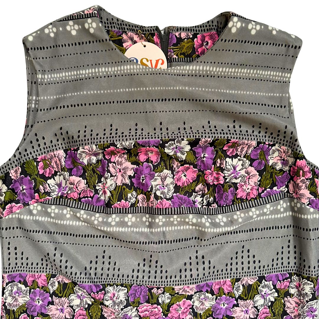 1970's Floral Sleeveless Blouse | Mary Roberts