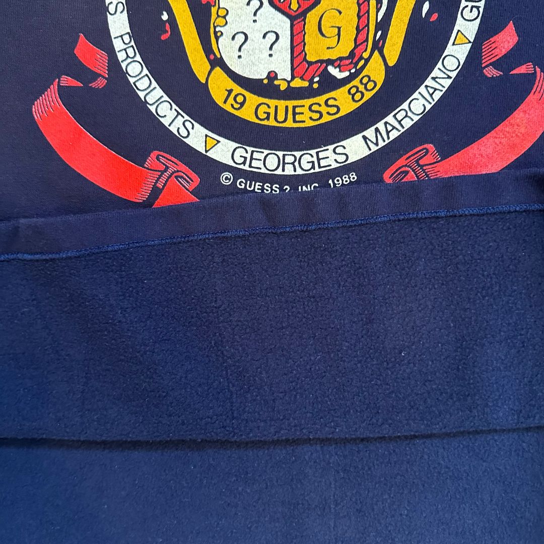 1988 Navy Logo Sweatshirt | Guess