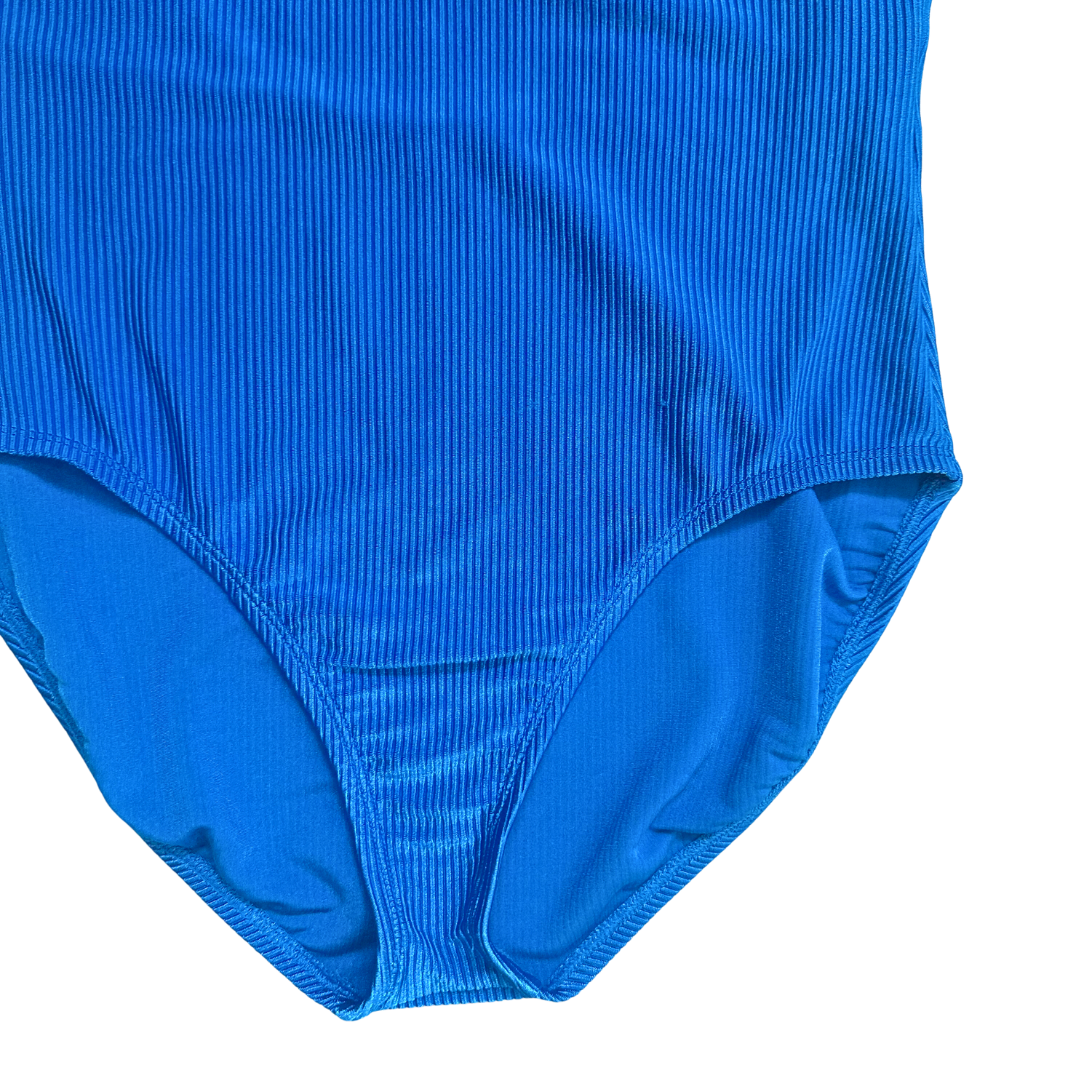 1990's Cobalt Blue Ribbed Swimsuit | Catalina