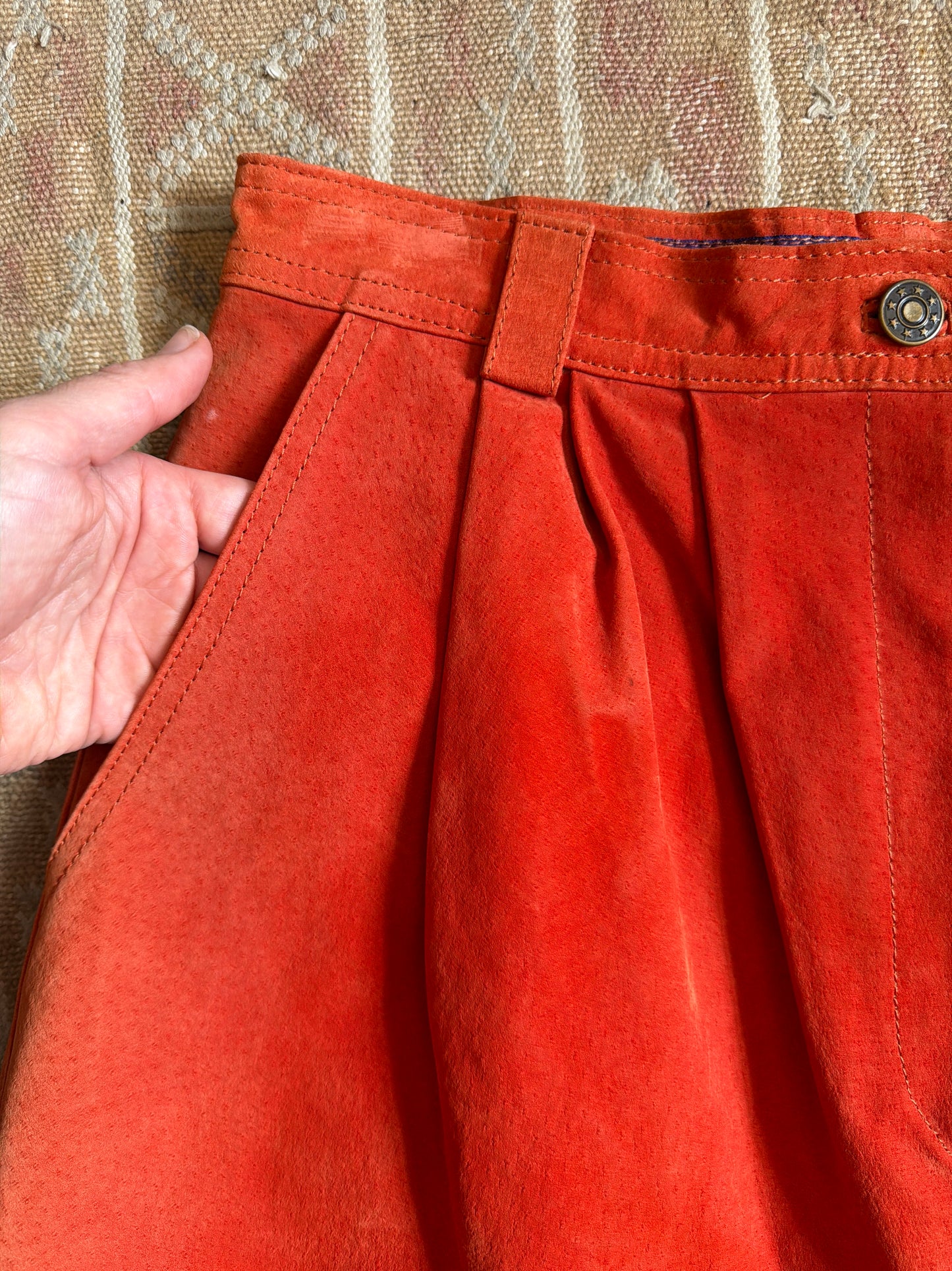1980's Burnt Orange Suede Shorts | Don't Stop