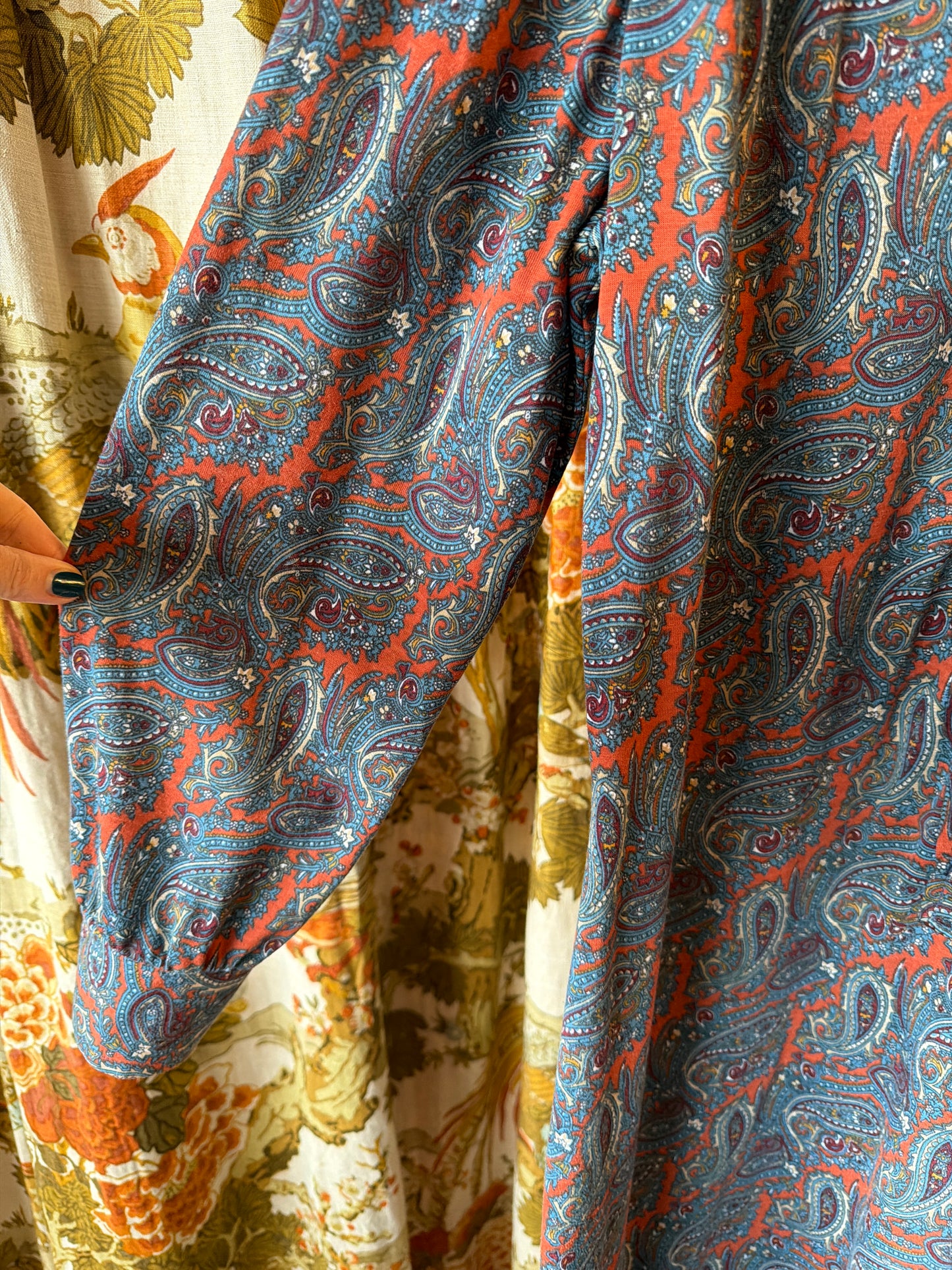 1970's Cozy Paisley Shirt Dress | Kenny Classics