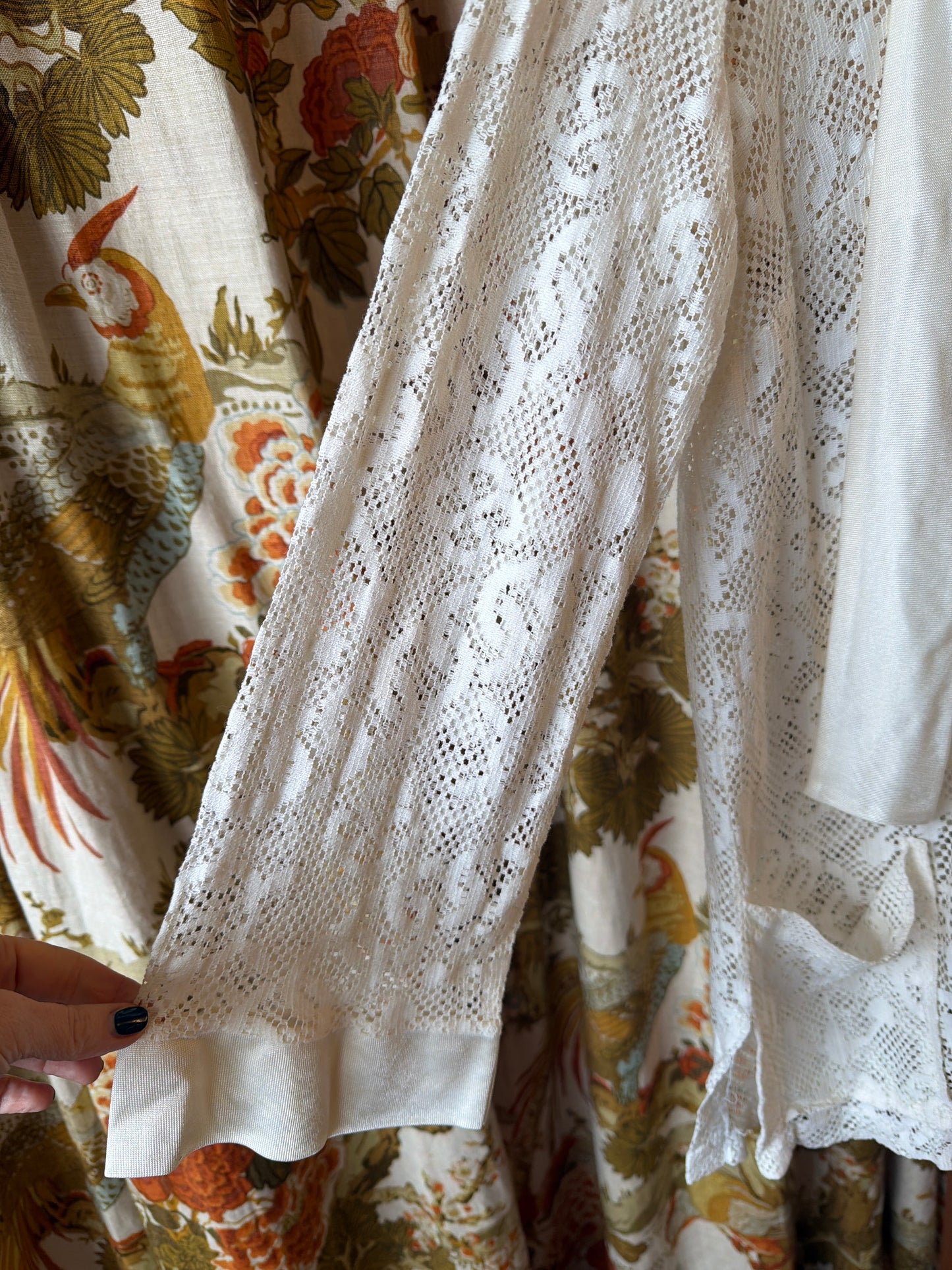 1970's Nautical Lace Zip Top