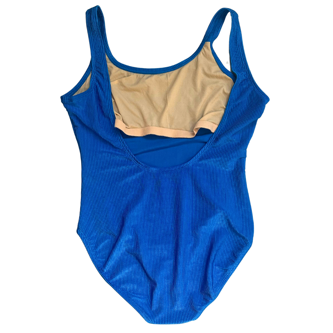 1990's Cobalt Blue Ribbed Swimsuit | Catalina