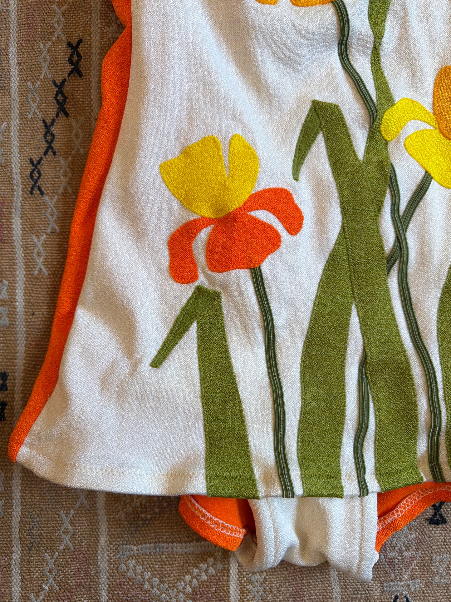 1960's Daffodil Appliqué Swimsuit | DeWeese Design