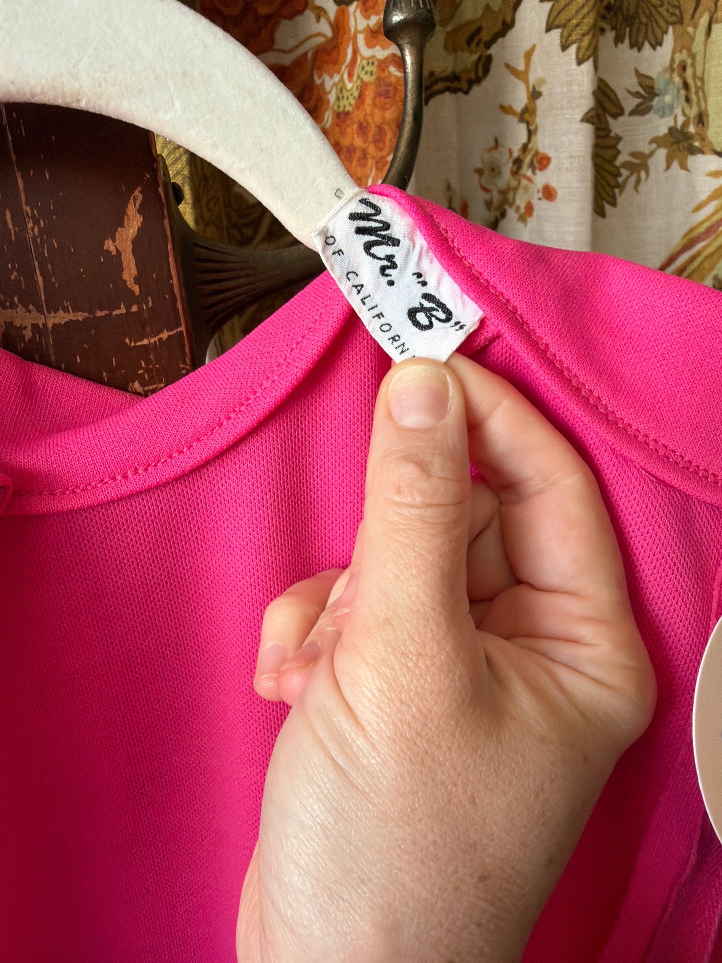 1970's Neon Floral Skirted Tank Dress | Mr. B of California