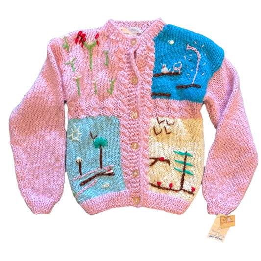 1980's Italian Novelty Knit Cardigan | Grazia