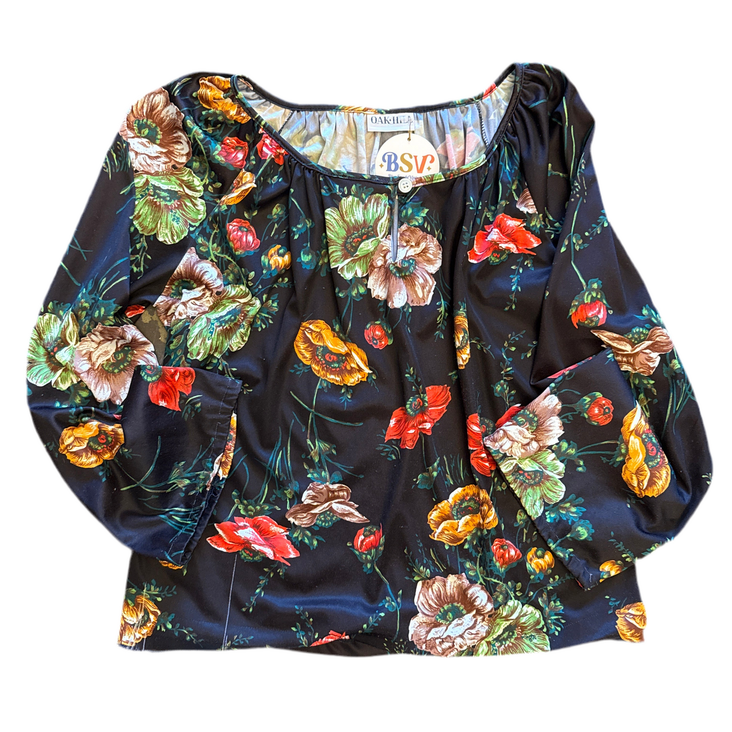 1970's Poppy Floral Blouse | Oak Hill