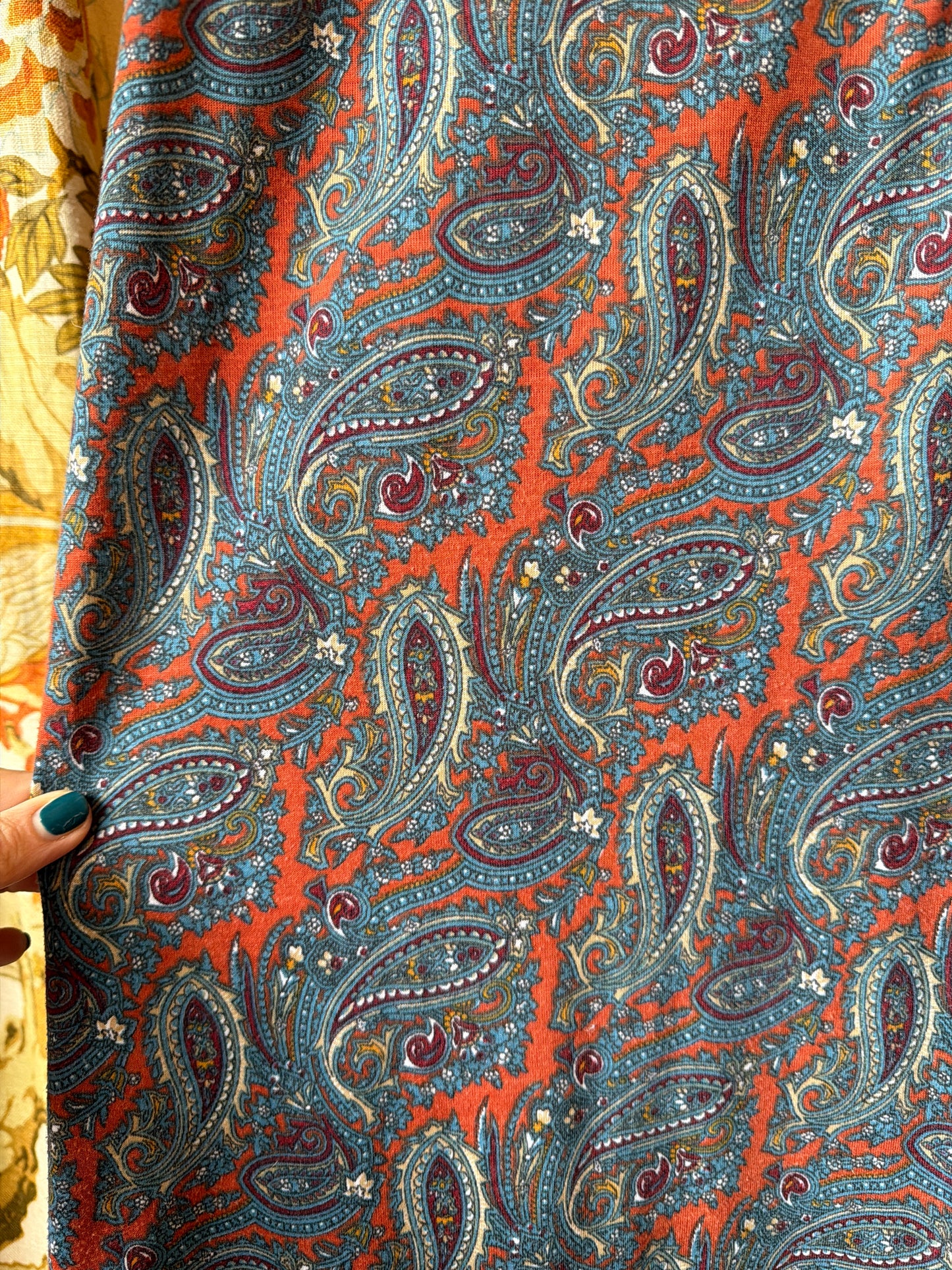 1970's Cozy Paisley Shirt Dress | Kenny Classics