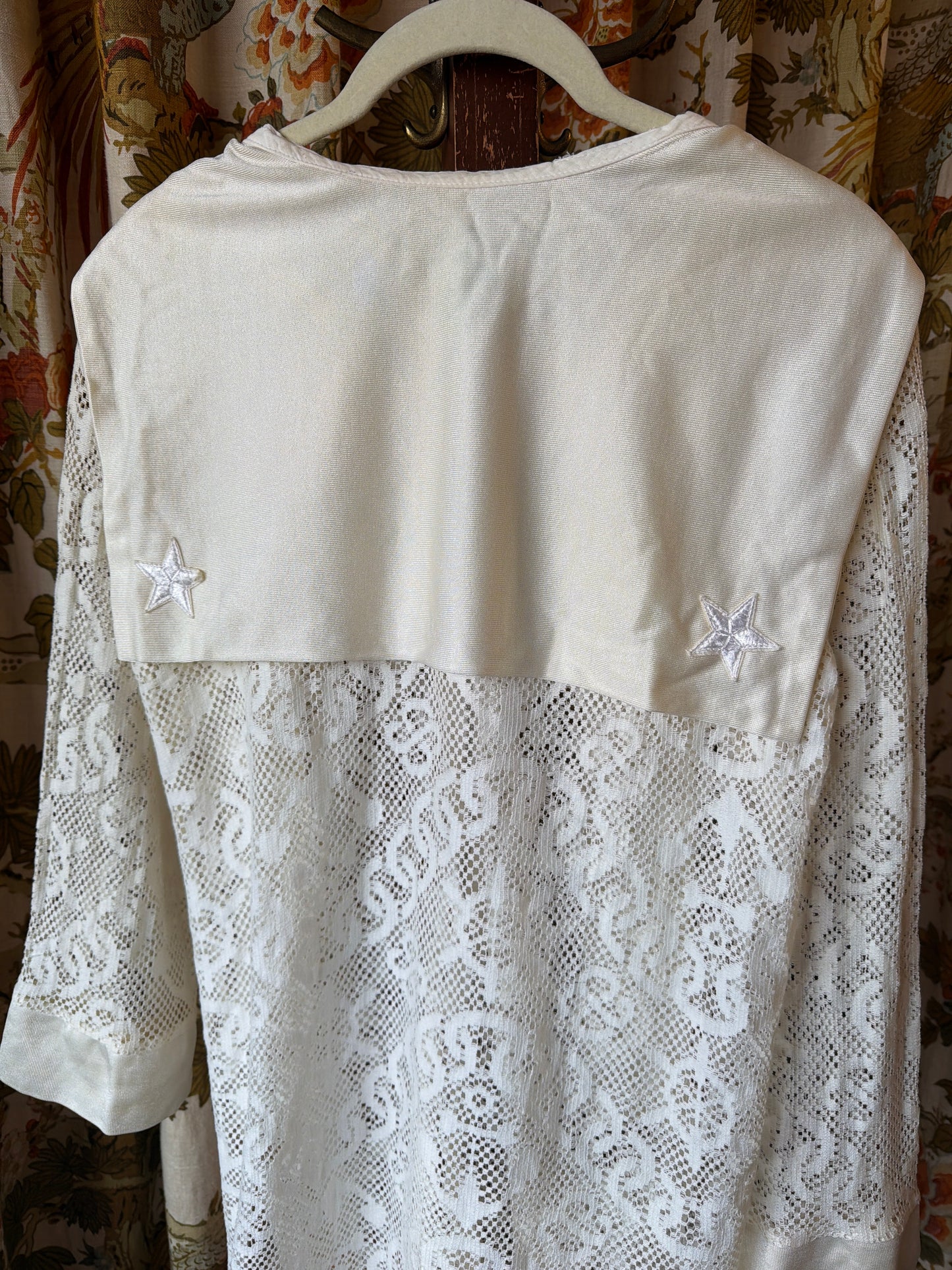 1970's Nautical Lace Zip Top