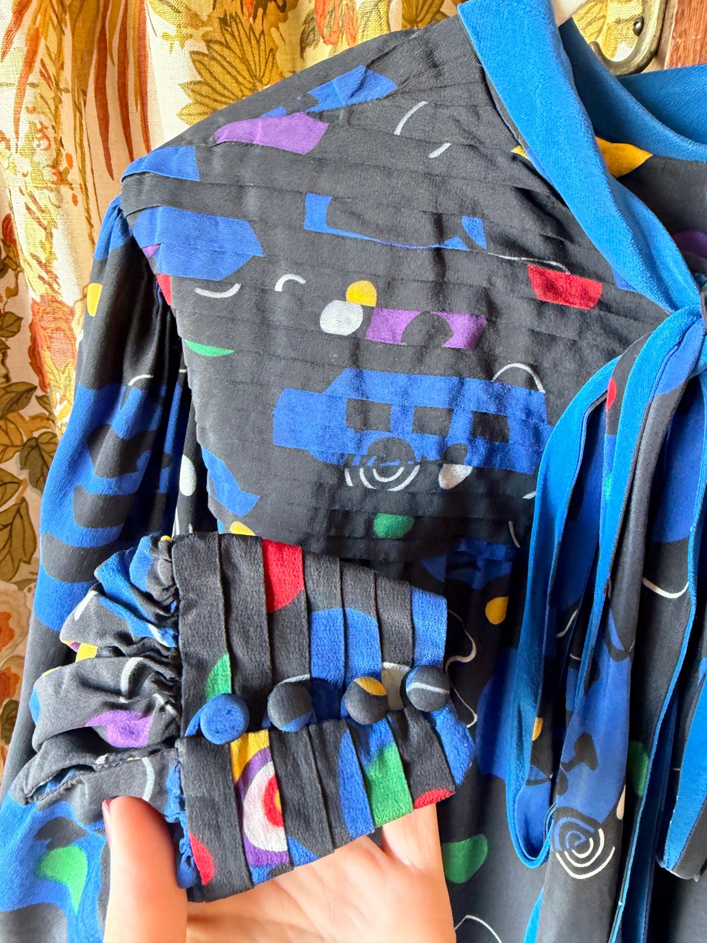 1980's Abstract Silk Dress | Ciao Ltd.