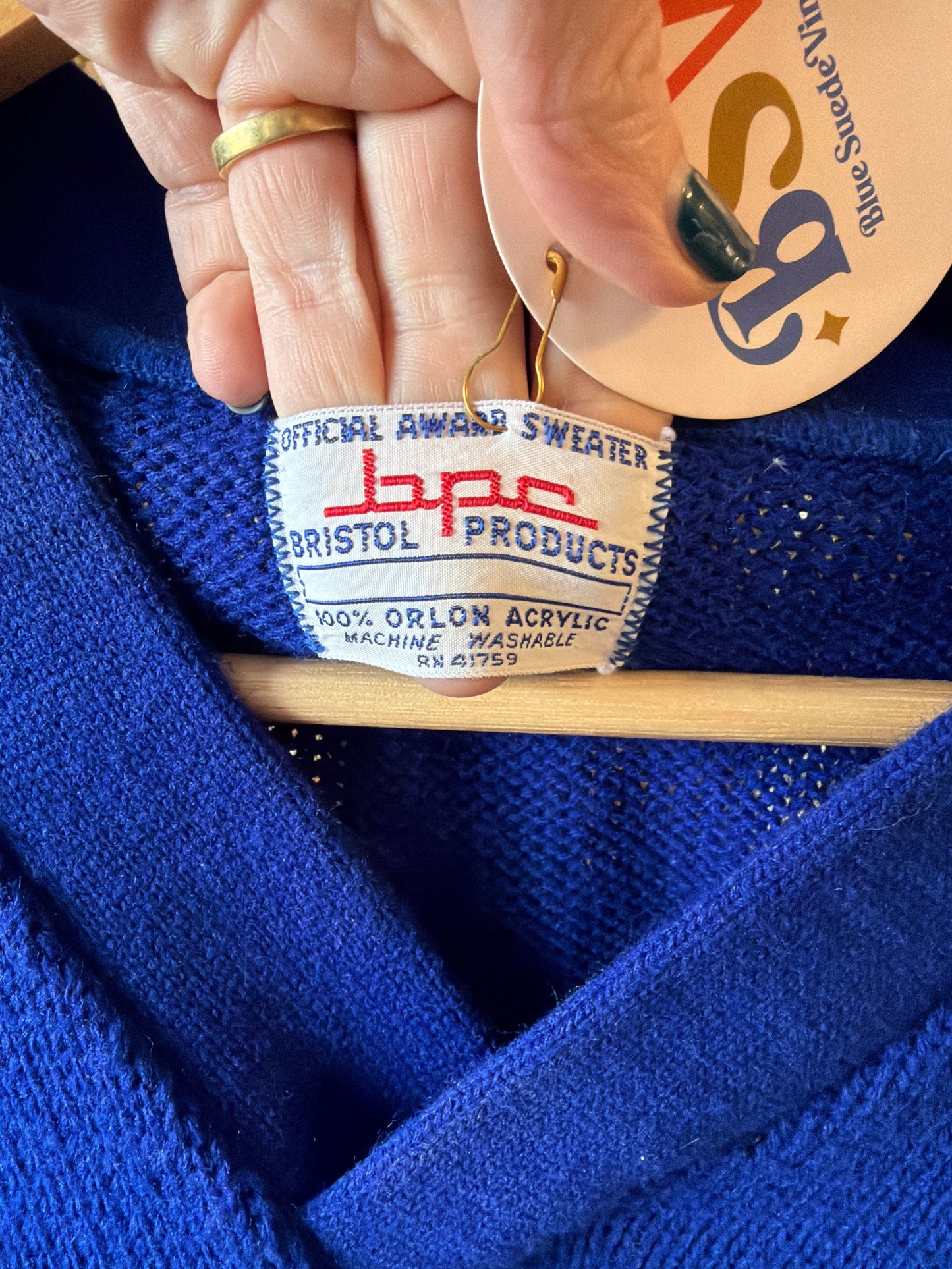 1970's Acrylic W Letterman Sweater | Bristol Products