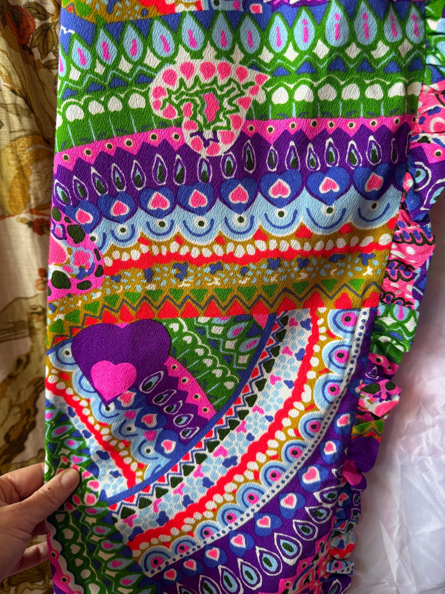 1960's Double Zip Psychedelic Skirt | Alice