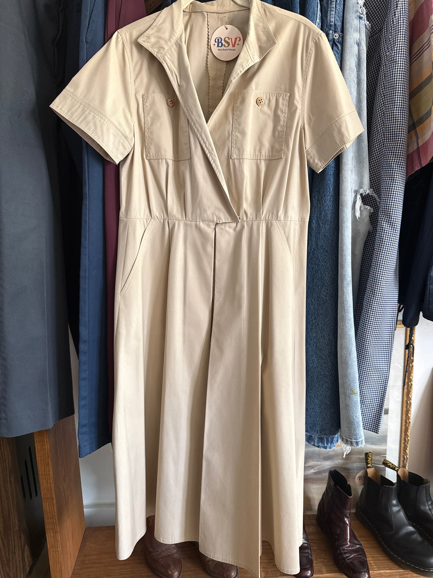 1970's/80's Khaki Shirt Dress