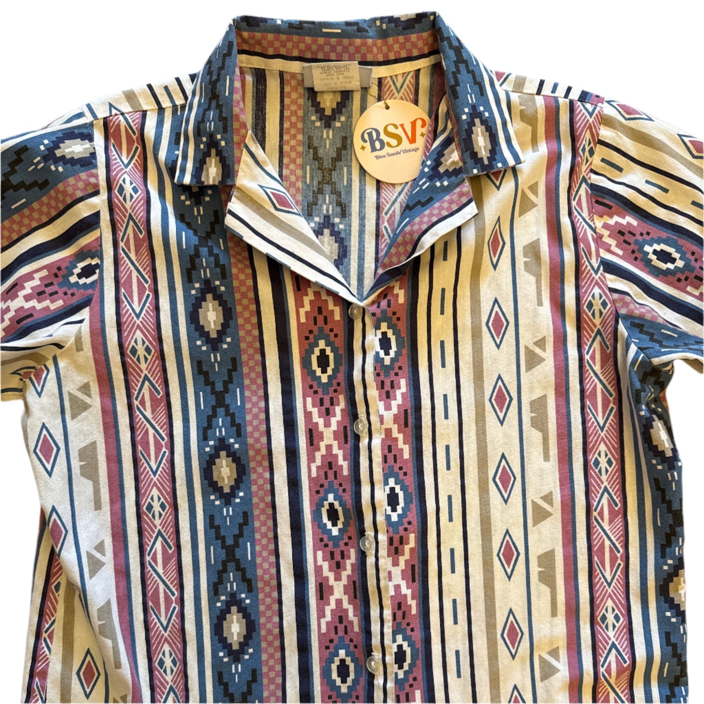 1990's Southwestern Print Shirt | Blair