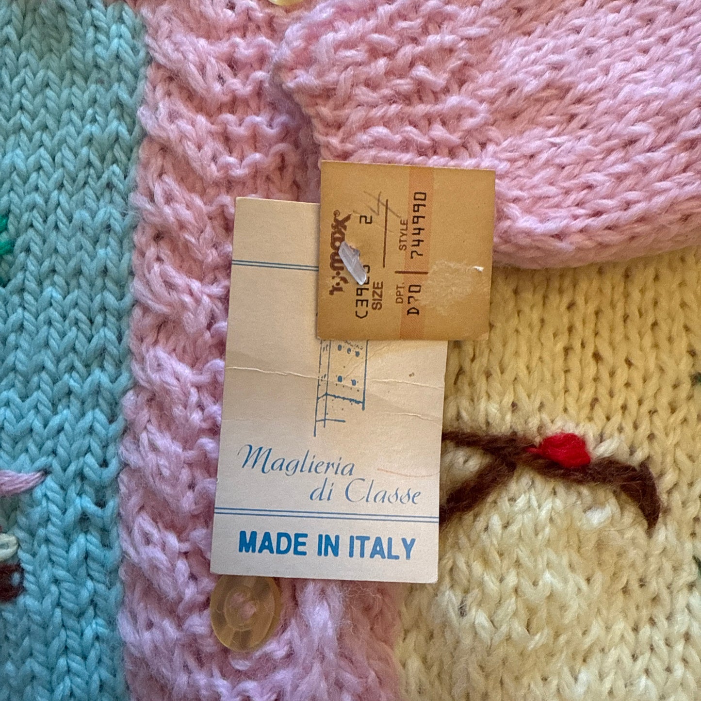 1980's Italian Novelty Knit Cardigan | Grazia