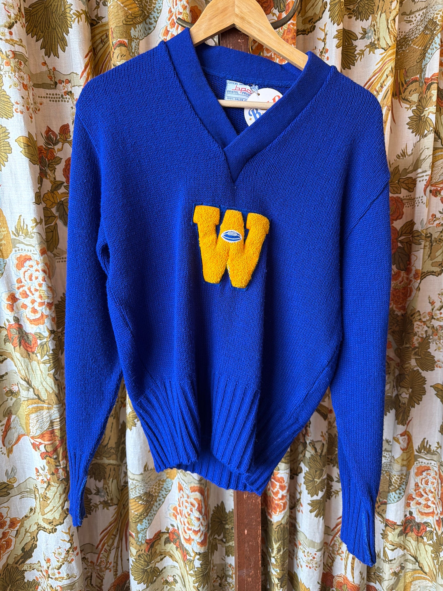 1970's Acrylic W Letterman Sweater | Bristol Products