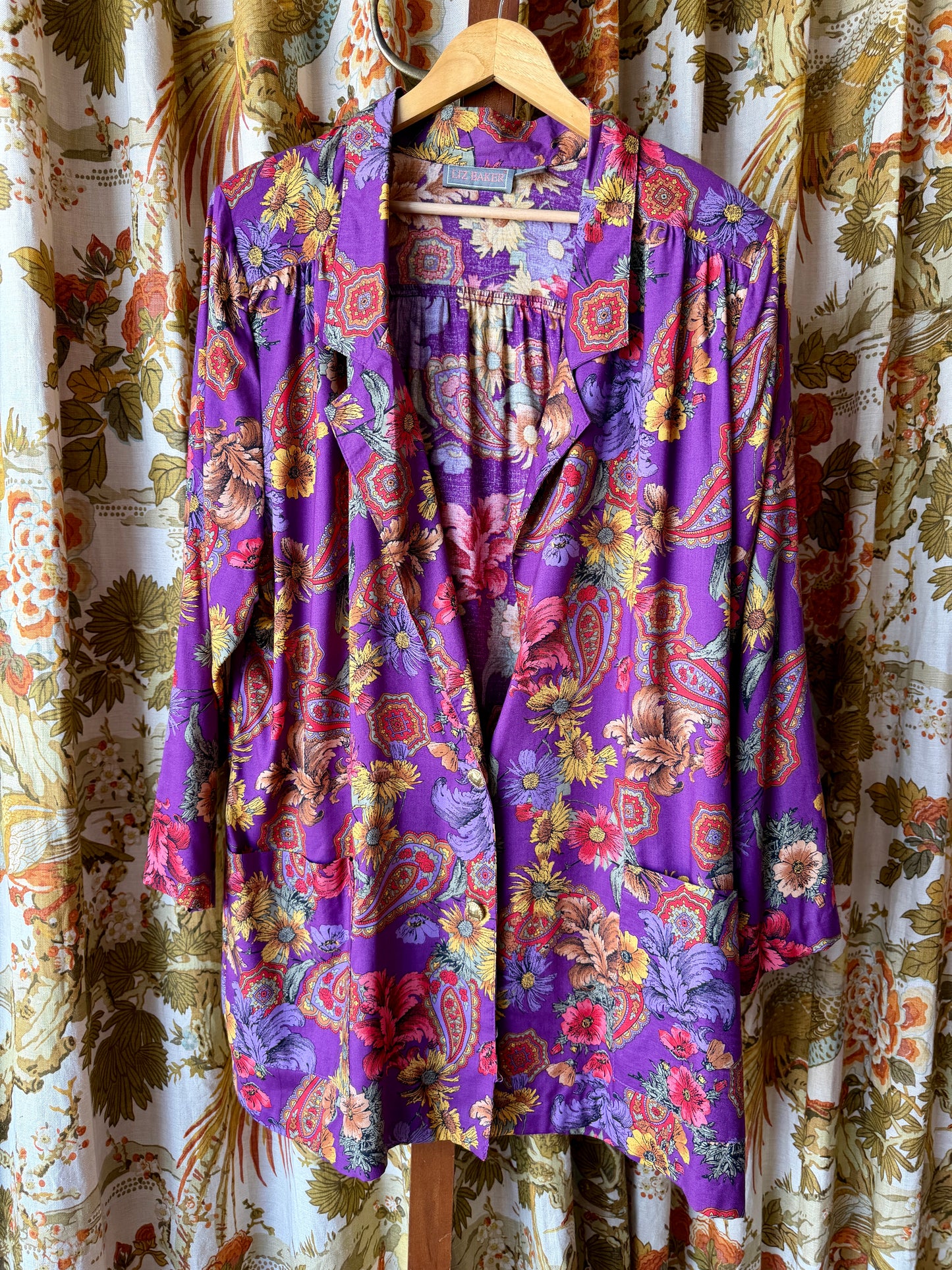 1990's Sunflower Paisley Blazer | Liz Baker