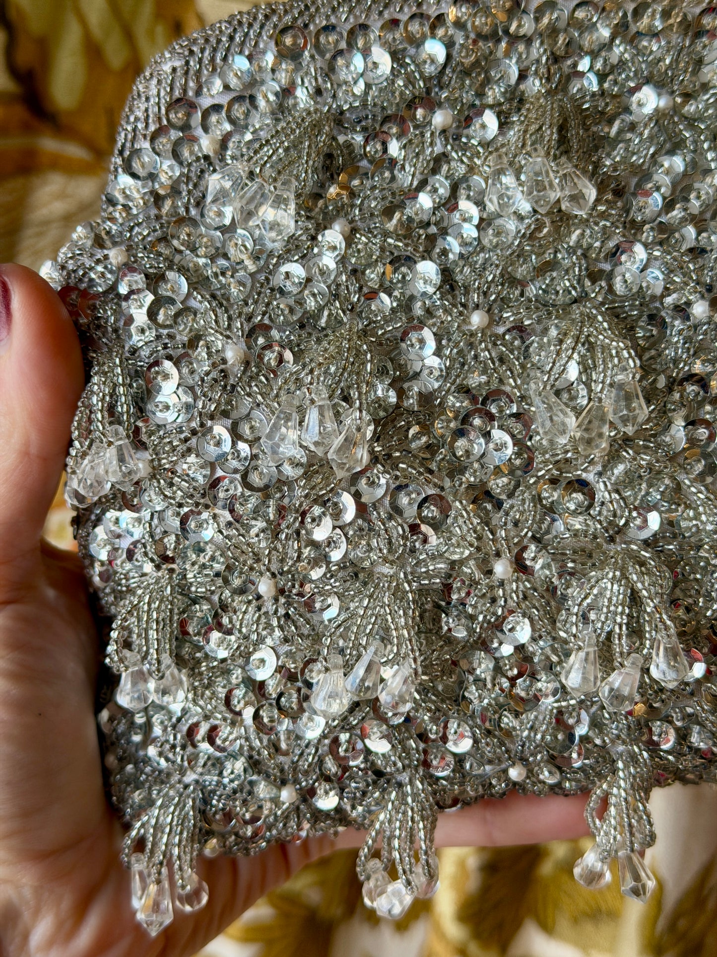 Vintage Silver Beaded Handbag | Dayne Taylor