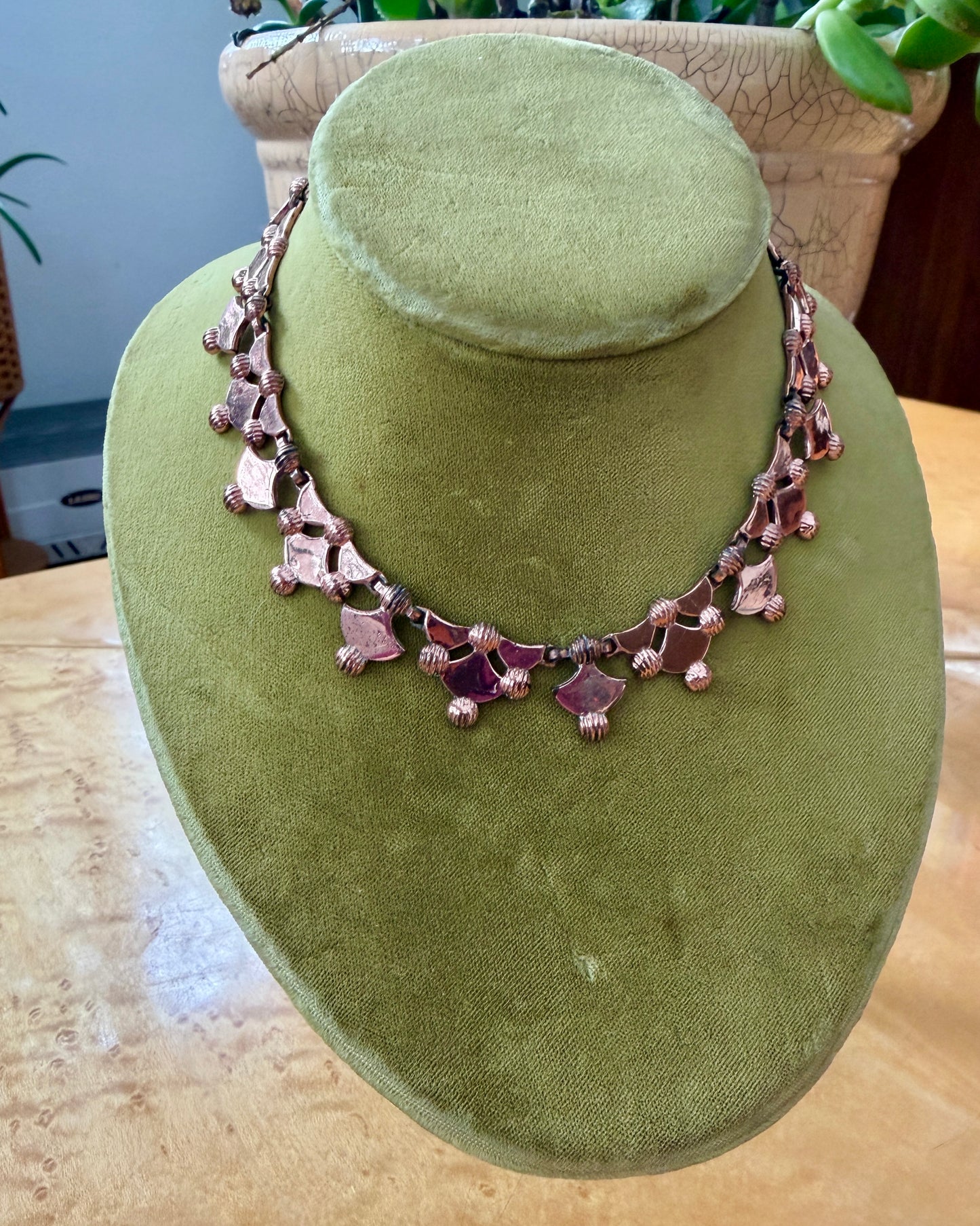1950's Copper Collar Necklace | Renoir